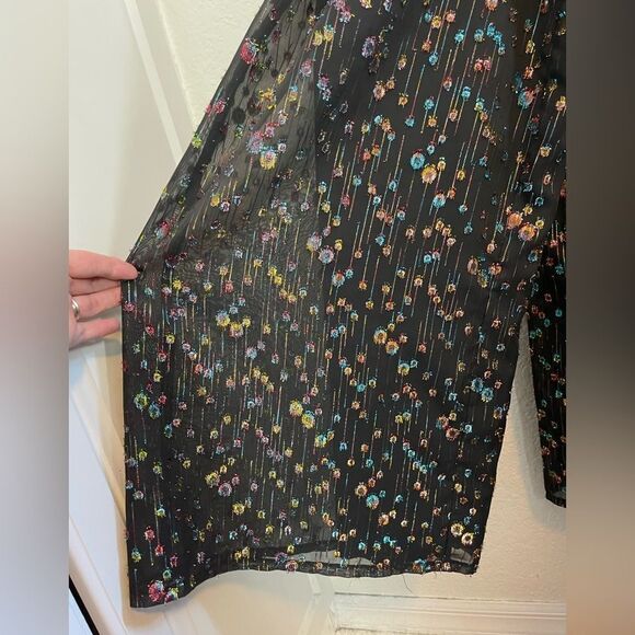 Anthropologie Eva Franco romper Edita Halter Metallic Dot Jumpsuit size 6 - Picture 9 of 13